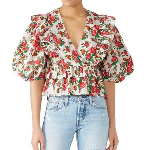 Rhode Elodie Top in Dazzle Print - Size L